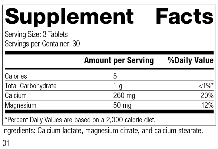 Rev 01 Supplement Facts