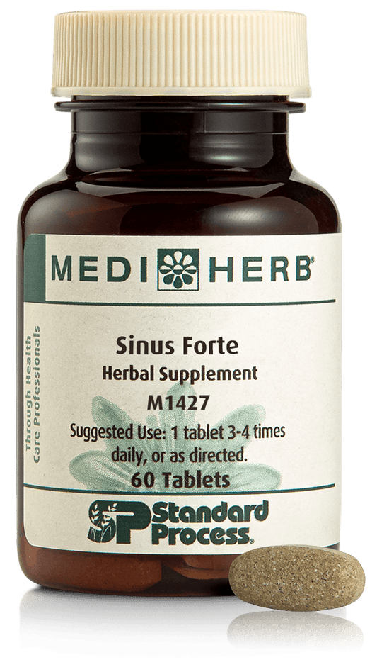 A bottle of Sinus Forte, 60 tablets.