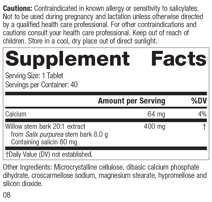 Saligesic, Rev 07 Supplement Facts