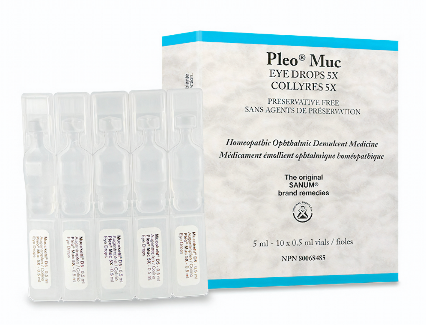 Pleo-Muc (Mucokehl) Eye Drops (10 Single Vials)